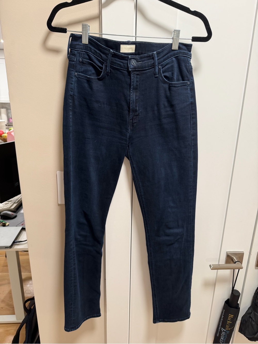 MOTHER Skinny Jeans in Dark Blue